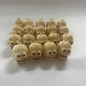 19 Vintage Halloween Skull‎ Plastic Blow Molds String Light Covers NO LIGHTS